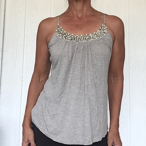 FOREVER 21 EMBELLISHED TANK TOP MEDIUM - Picture 2 of 16